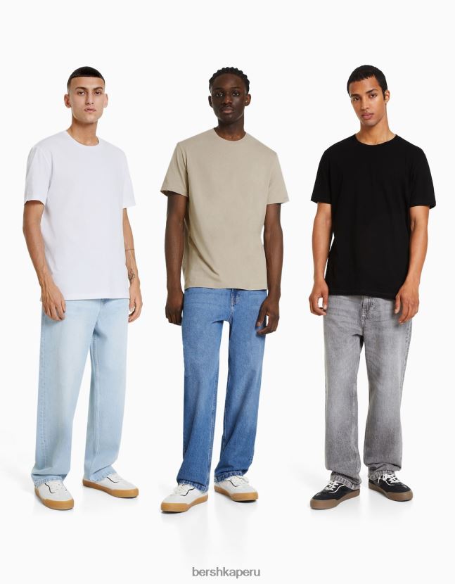 multicolor Bershka hombres Pack de 3 camisetas de manga corta regular fit 806J6B2630