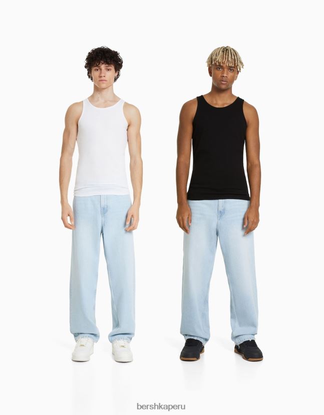 multicolor Bershka hombres pack de 2 camisetas sin mangas 806J6B2803