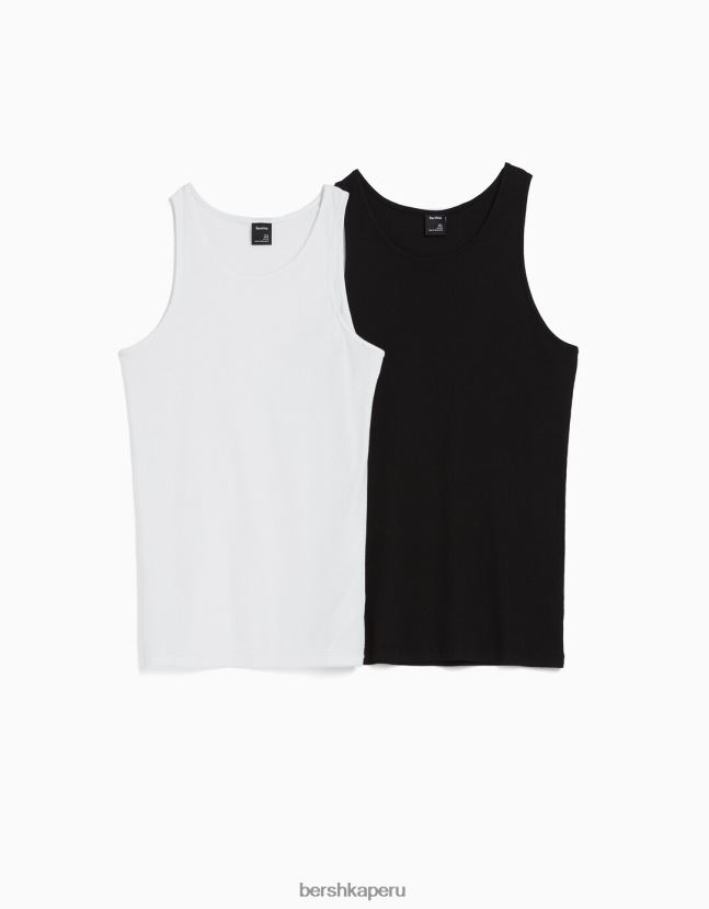multicolor Bershka hombres pack de 2 camisetas sin mangas 806J6B2803