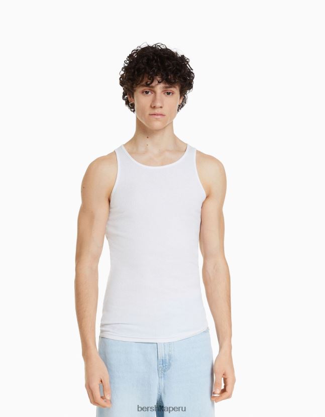 multicolor Bershka hombres pack de 2 camisetas sin mangas 806J6B2804