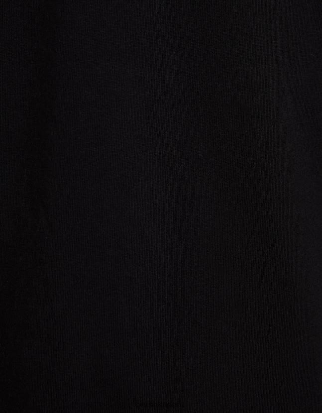 negro Bershka hombres camiseta boxy fit de manga corta con cuello estampado 806J6B2717