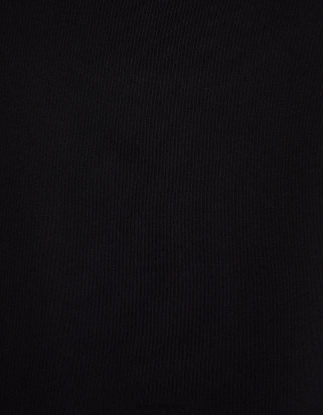 negro Bershka hombres playera de manga corta con ajuste elástico 806J6B2845