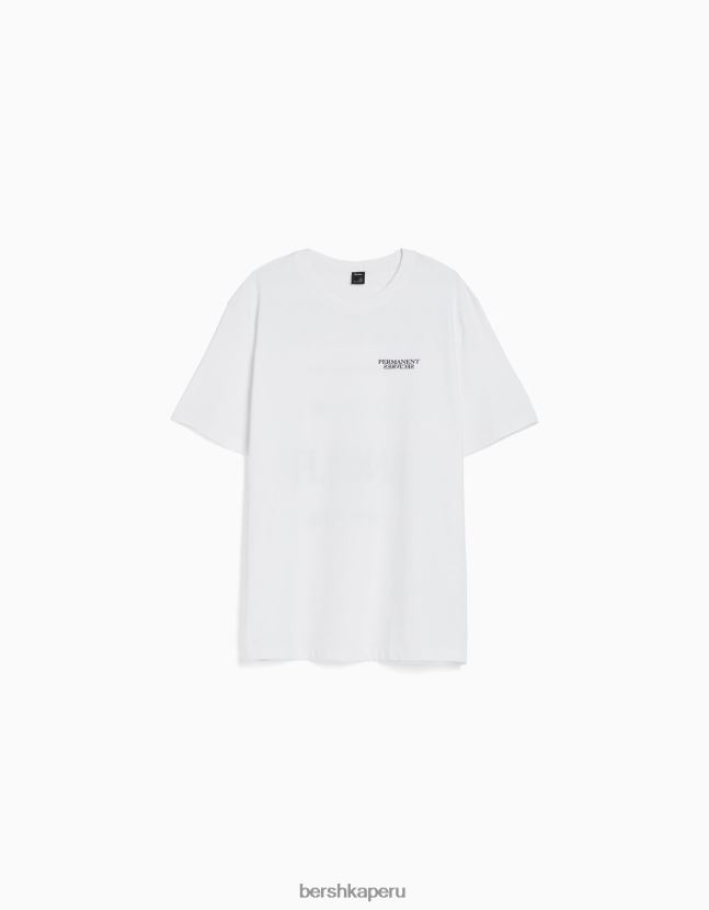 otro Bershka hombres camiseta estampada de manga corta con corte holgado 806J6B2640