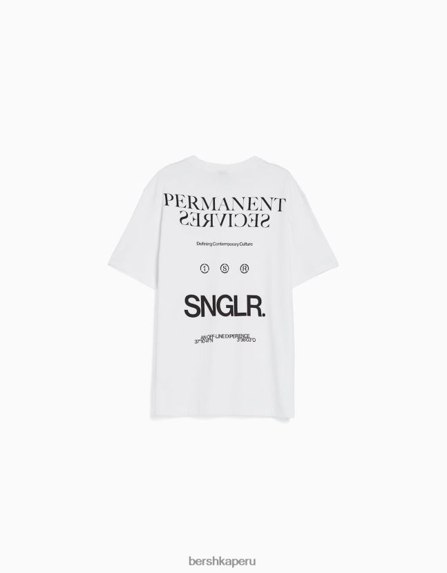otro Bershka hombres camiseta estampada de manga corta con corte holgado 806J6B2640
