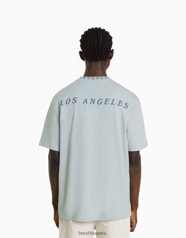 otro Bershka hombres playera de manga corta con estampado boxy fit 806J6B2703