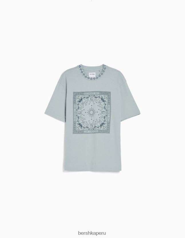 otro Bershka hombres playera de manga corta con estampado boxy fit 806J6B2703