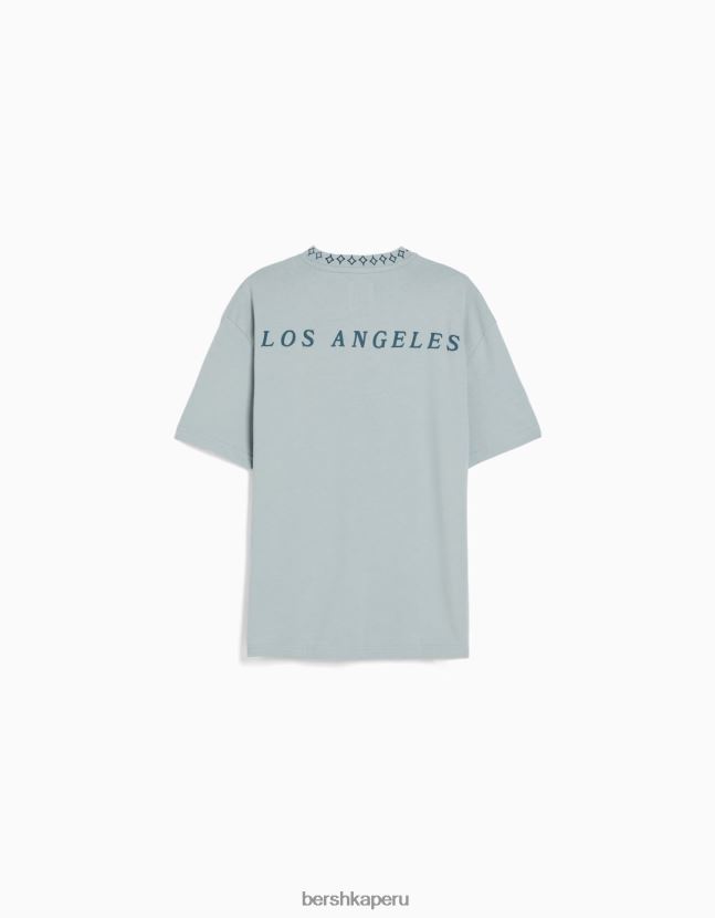 otro Bershka hombres playera de manga corta con estampado boxy fit 806J6B2703