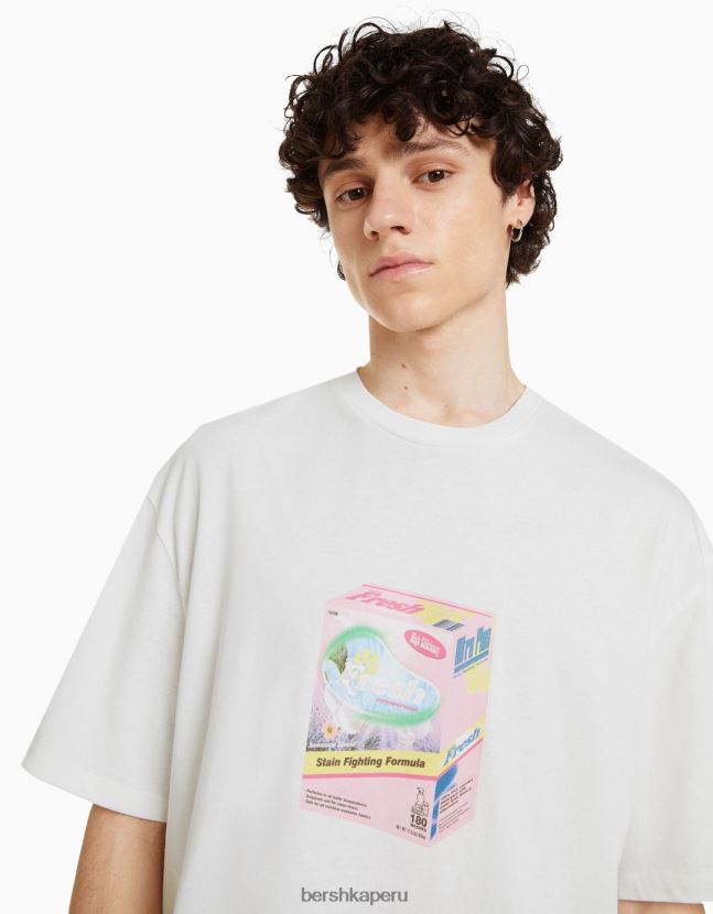 otro Bershka hombres playera de manga corta con estampado boxy fit 806J6B2823