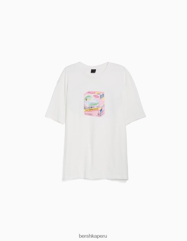 otro Bershka hombres playera de manga corta con estampado boxy fit 806J6B2823