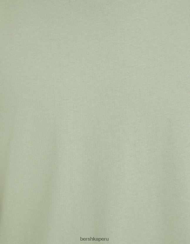 verde Bershka hombres camiseta regular fit de manga corta 806J6B2796