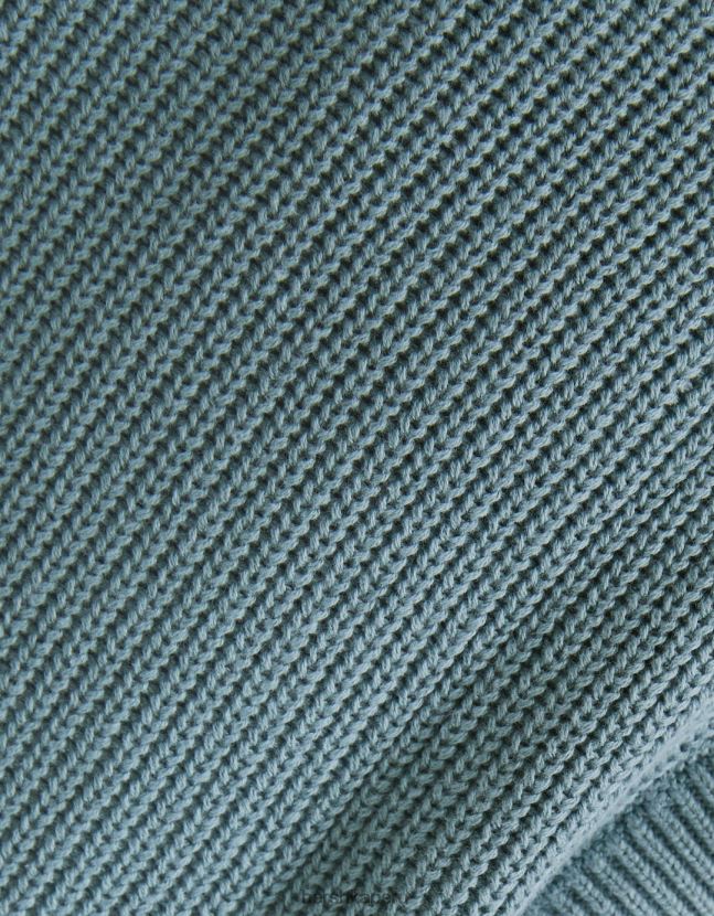 azul claro Bershka hombres chaleco de punto con cuello en V 806J6B2999