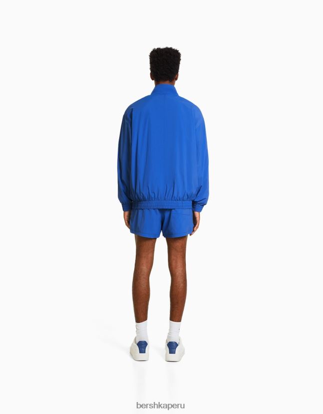 azul Bershka hombres chamarra ligera en mezcla de nailon 806J6B3072