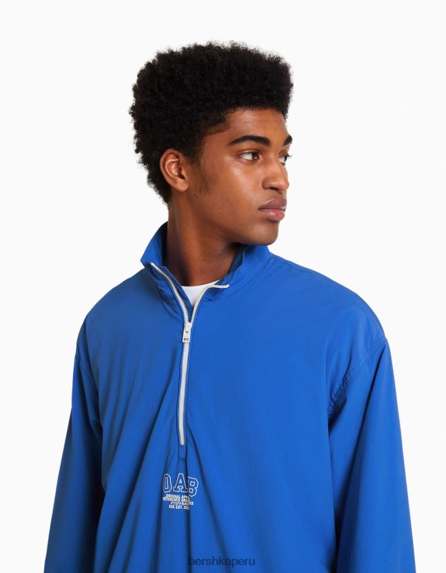 azul Bershka hombres chamarra ligera en mezcla de nailon 806J6B3072
