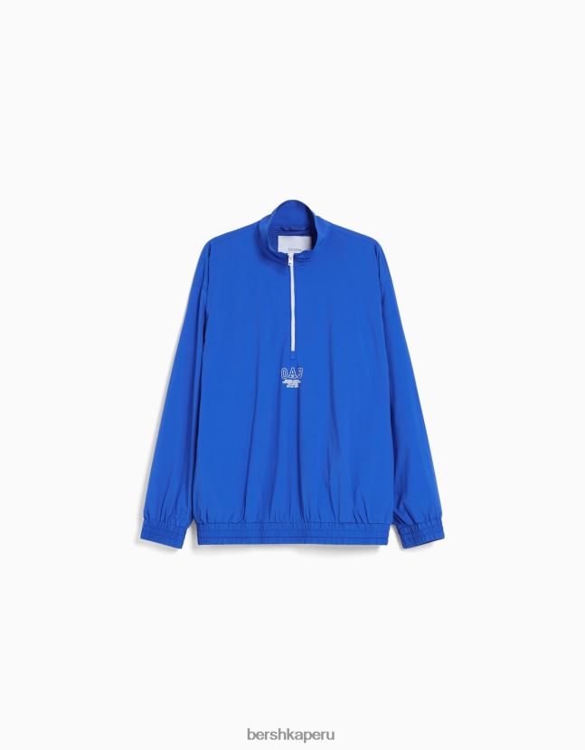 azul Bershka hombres chamarra ligera en mezcla de nailon 806J6B3072