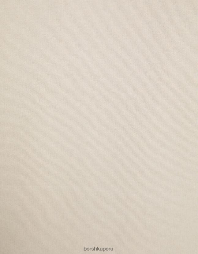 beige Bershka hombres sudadera con capucha de gran tamaño 806J6B2956