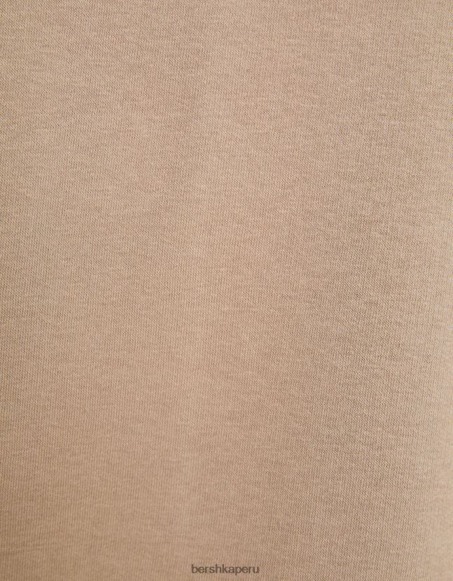 camello Bershka hombres sudadera con capucha de gran tamaño 806J6B2959