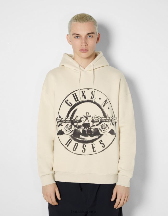 camello Bershka hombres sudadera con capucha de guns n' roses 806J6B2988