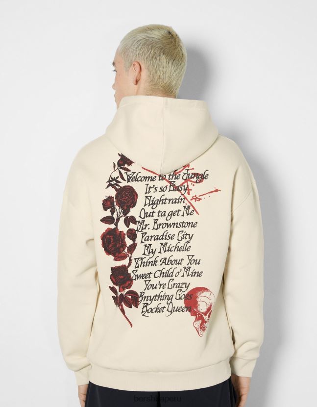 camello Bershka hombres sudadera con capucha de guns n\' roses 806J6B2988
