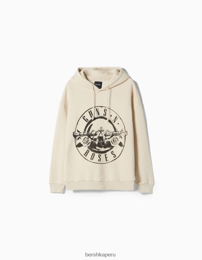 camello Bershka hombres sudadera con capucha de guns n\' roses 806J6B2988