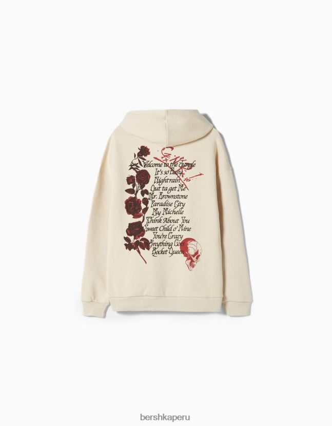 camello Bershka hombres sudadera con capucha de guns n\' roses 806J6B2988
