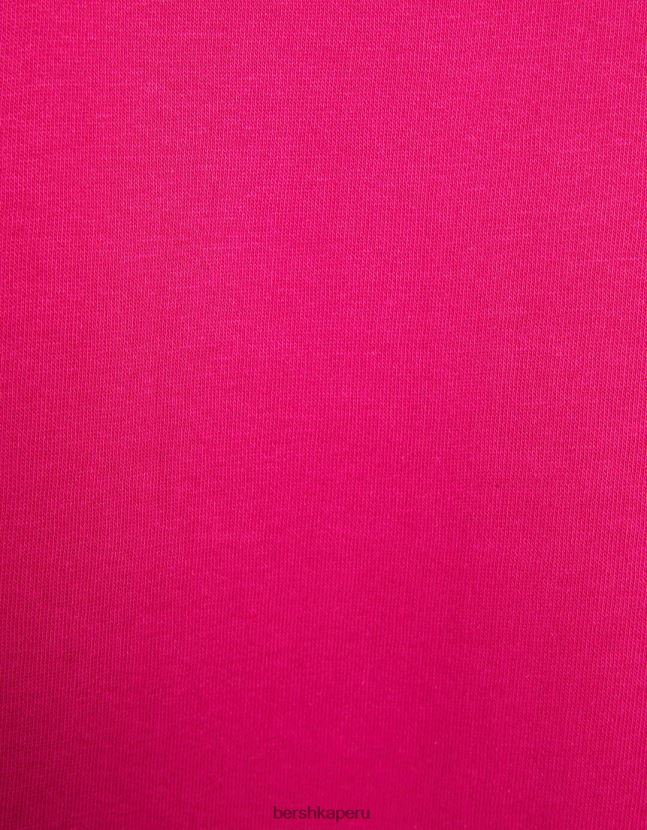 fucsia Bershka hombres sudadera con capucha de gran tamaño 806J6B2955