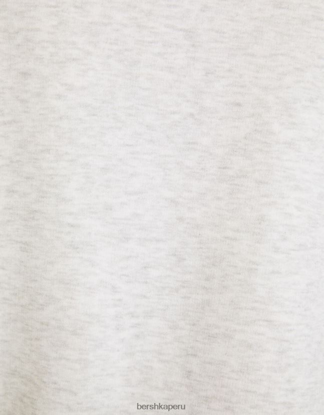 gris Bershka hombres sudadera con capucha de gran tamaño 806J6B2957