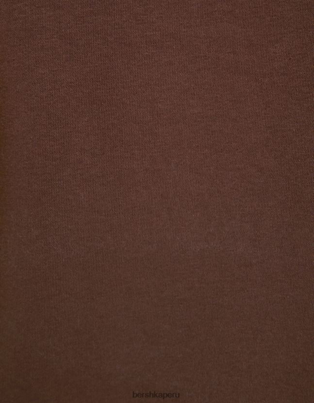 marrón Bershka hombres sudadera con capucha de gran tamaño 806J6B2958