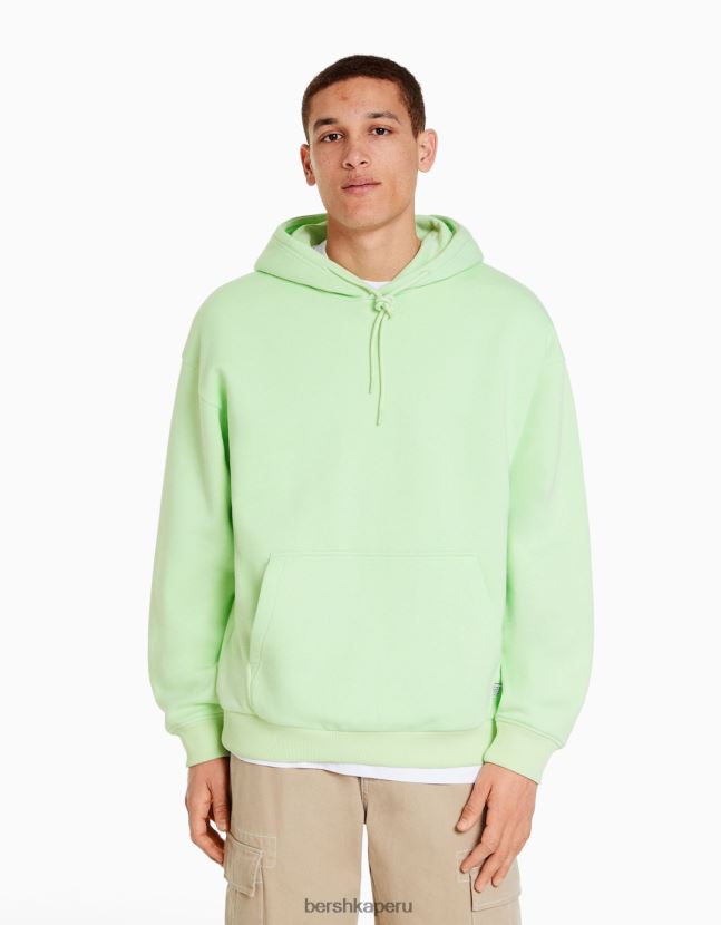 verde Bershka hombres sudadera con capucha de gran tamaño 806J6B2954