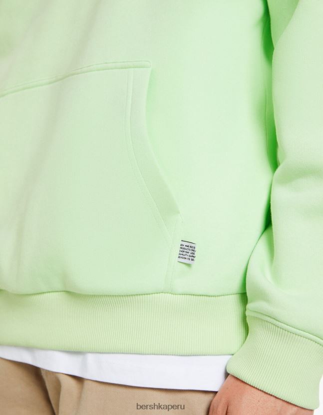 verde Bershka hombres sudadera con capucha de gran tamaño 806J6B2954