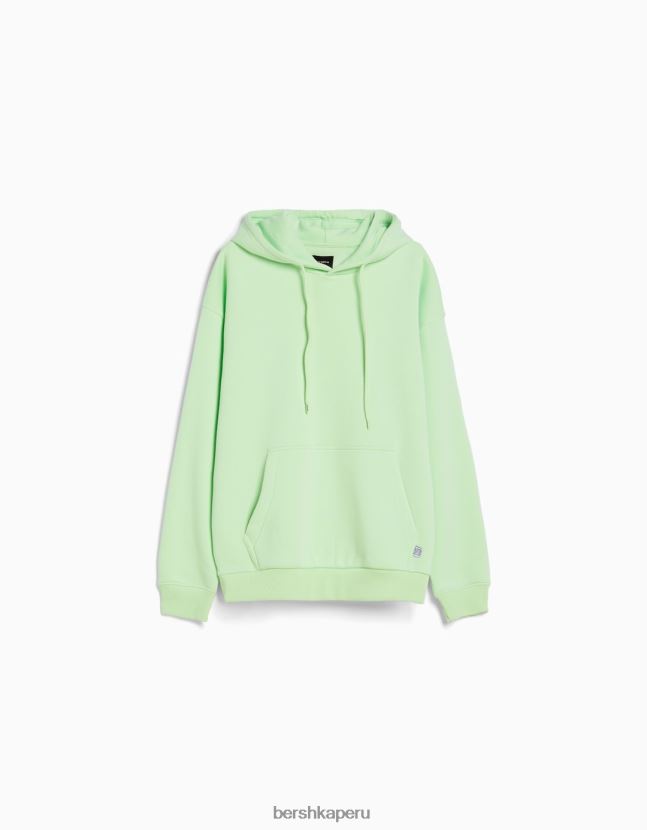verde Bershka hombres sudadera con capucha de gran tamaño 806J6B2954