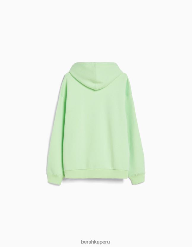 verde Bershka hombres sudadera con capucha de gran tamaño 806J6B2954