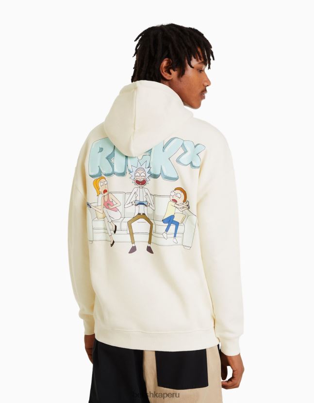 crema Bershka hombres sudadera con estampado de rick y morty 806J6B2972 806J6B2972 Moda y Ropa Comoda Bershka Bershka Peru Un gran descuento en todas las chaquetas Bershka botines Bershka y