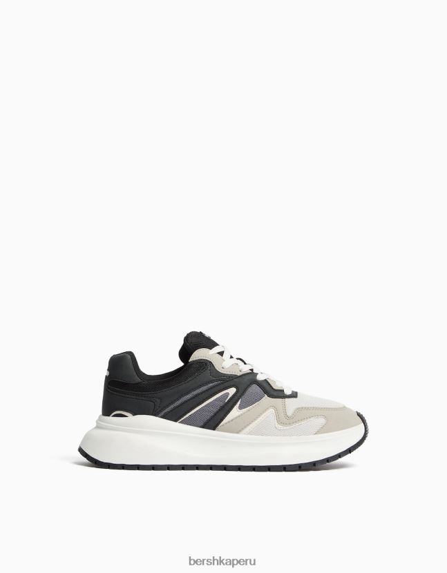 multicolor Bershka hombres tenis de malla con suela gruesa 806J6B3521