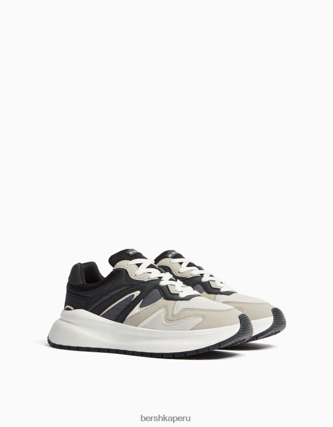 multicolor Bershka hombres tenis de malla con suela gruesa 806J6B3522