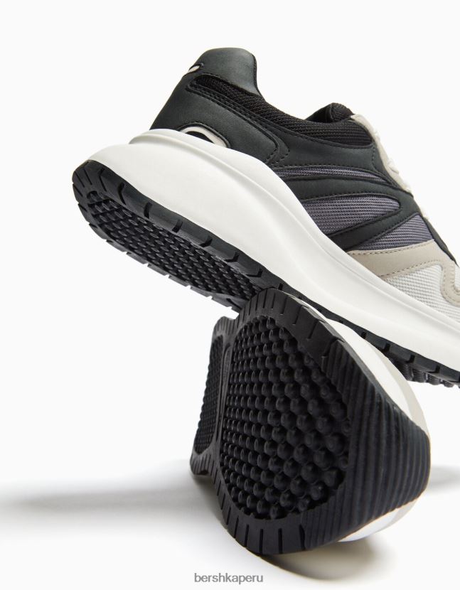 multicolor Bershka hombres tenis de malla con suela gruesa 806J6B3522