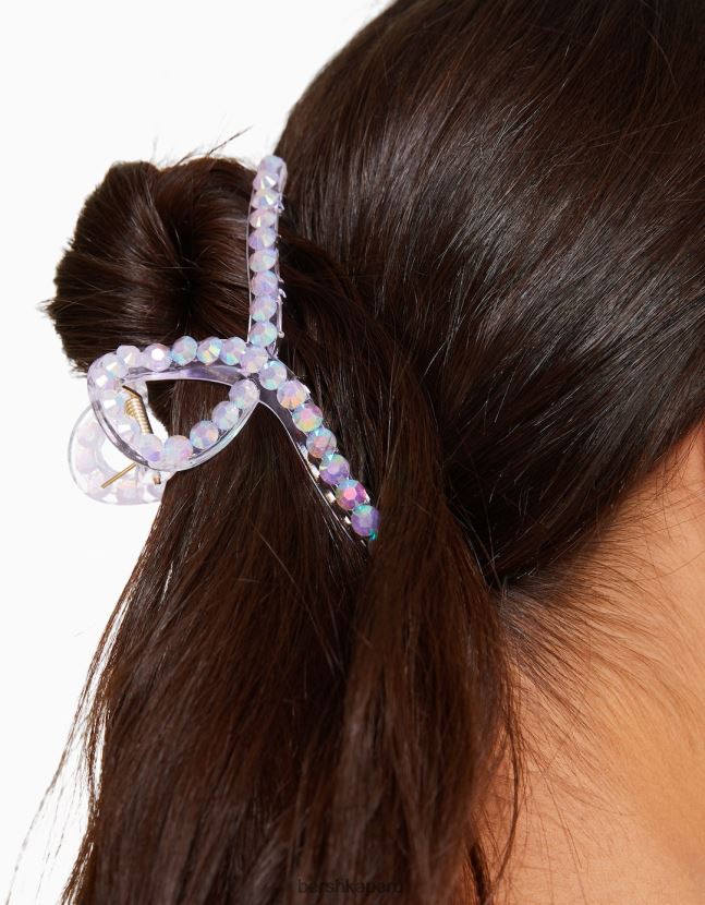 Violeta Bershka mujer pasador de pelo transparente 806J6B2568