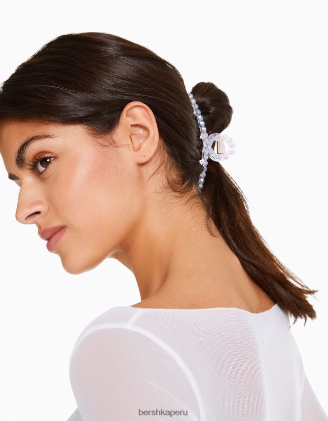 Violeta Bershka mujer pasador de pelo transparente 806J6B2568