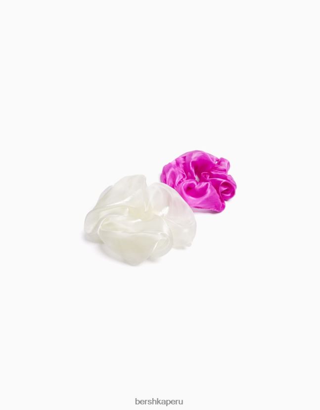 Violeta Bershka mujer set de 2 coleteros de organza 806J6B2575