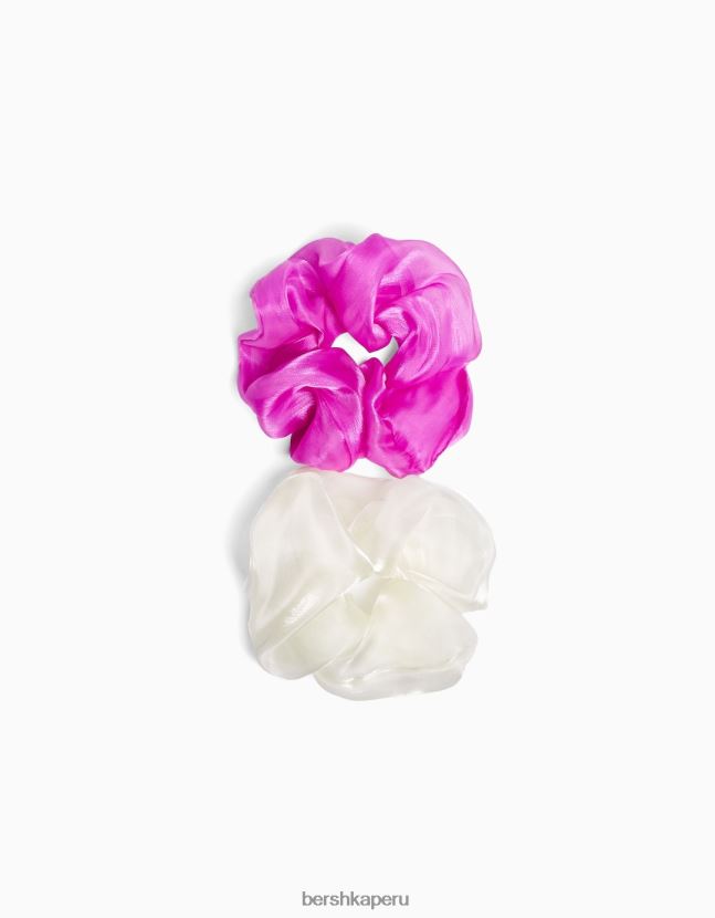 Violeta Bershka mujer set de 2 coleteros de organza 806J6B2575