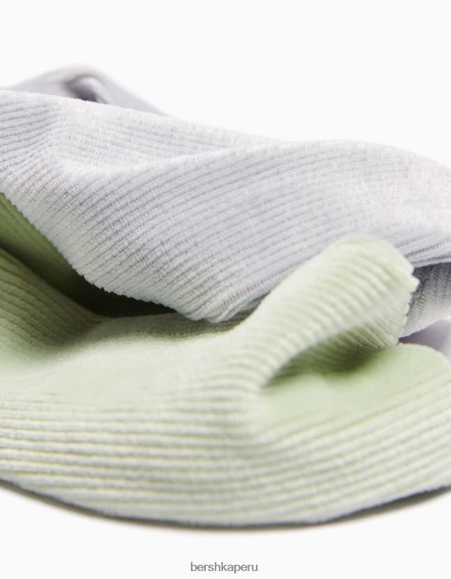 azul claro Bershka mujer juego de 2 cintas elásticas acanaladas 806J6B2580