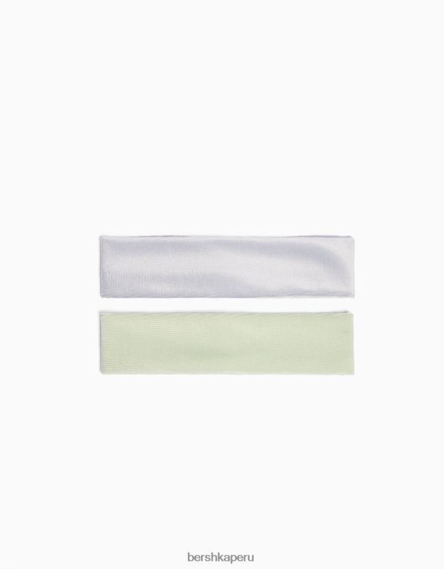 azul claro Bershka mujer juego de 2 cintas elásticas acanaladas 806J6B2580