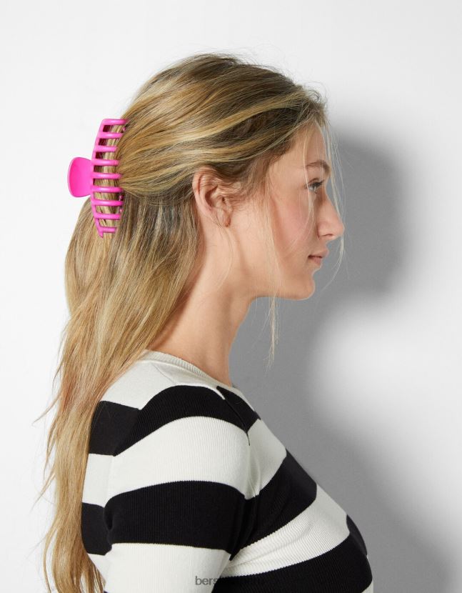fucsia Bershka mujer juego de 2 pinzas para el cabello de colores 806J6B2567