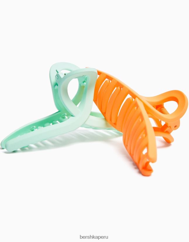 naranja Bershka mujer paquete de 2 pinzas para el pelo con lazo 806J6B2583