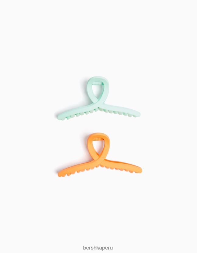 naranja Bershka mujer paquete de 2 pinzas para el pelo con lazo 806J6B2583