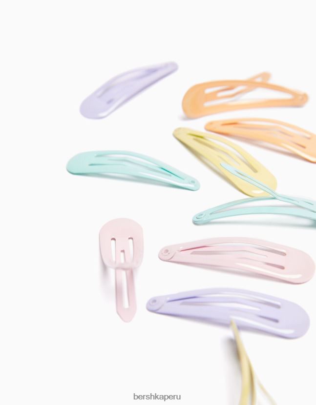no laves Bershka mujer Paquete de 10 clips de colores. 806J6B2574