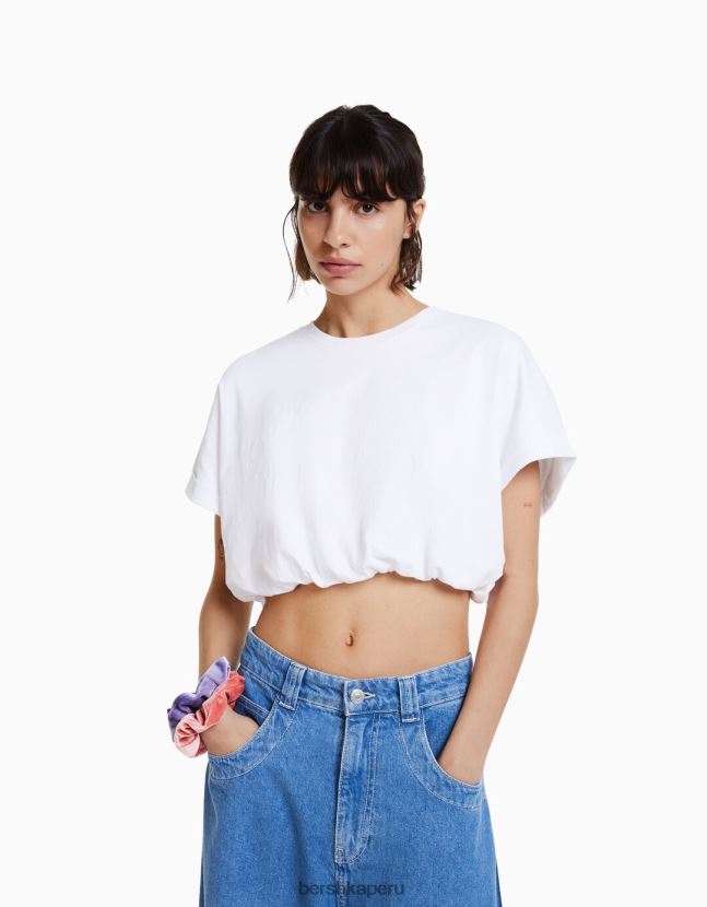 rosa Bershka mujer pack de 3 coleteros de terciopelo de colores 806J6B2585
