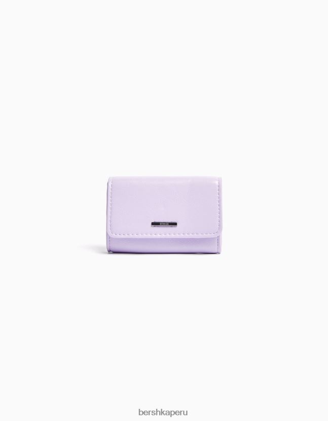 Violeta Bershka mujer billetera básica brillante 806J6B2397