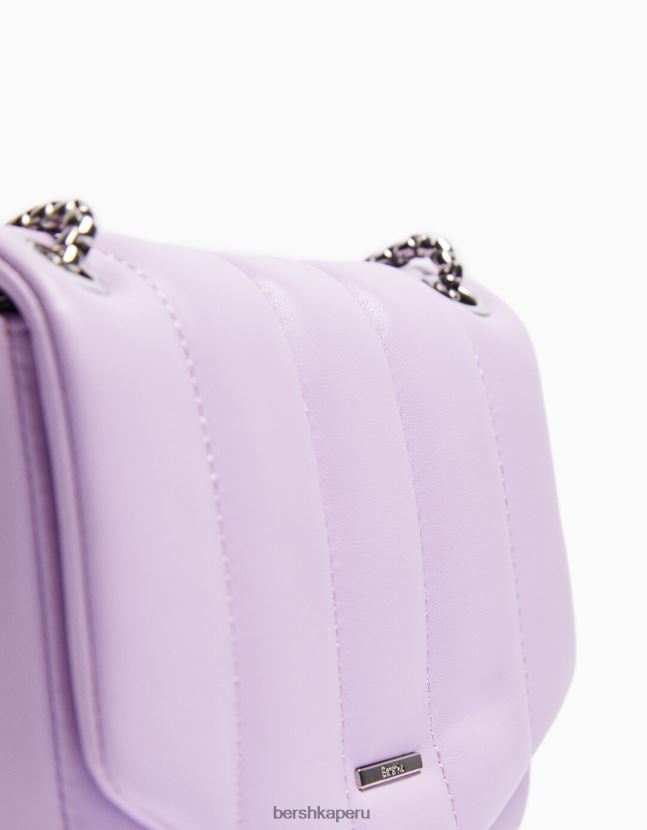Violeta Bershka mujer bolsa de cadena capitonada vertical 806J6B2408