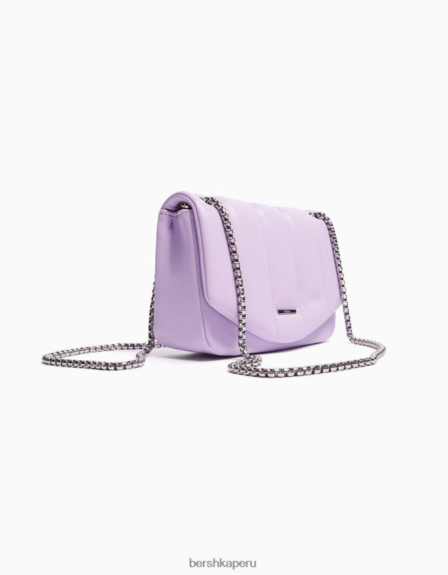 Violeta Bershka mujer bolsa de cadena capitonada vertical 806J6B2408