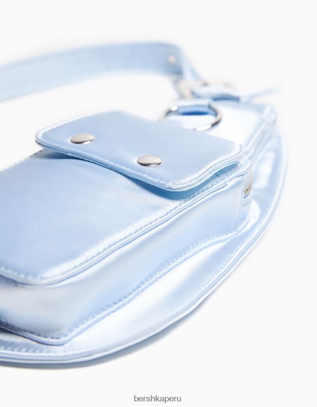 azul claro Bershka mujer riñonera utilitaria con bolsillos 806J6B2367